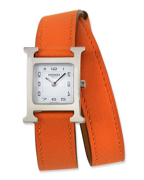 hermes watch orange strap